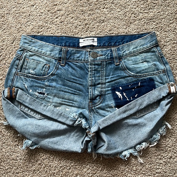 COPY - OCEAN BANDITS DENIM SHORT - ONE TEASPOON - Picture 1 of 6